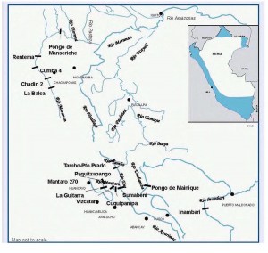 Figura 1. Barragens planejadas na região amazônica do Peru (fonte: [4]).
