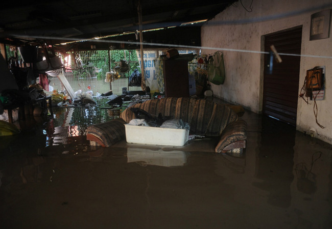 O bairro durante a enchente de 2014 (Foto: Lunaé Parracho/Greenpeace)