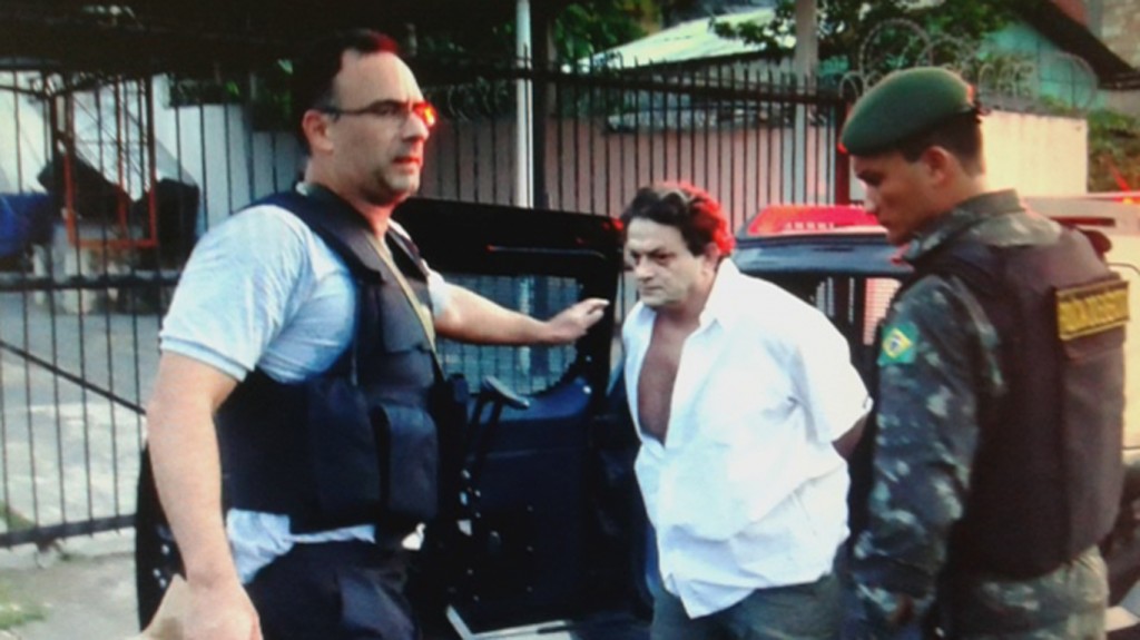 Marcelo Carneiro sendo preso novamente (Foto: Polícia Federal)