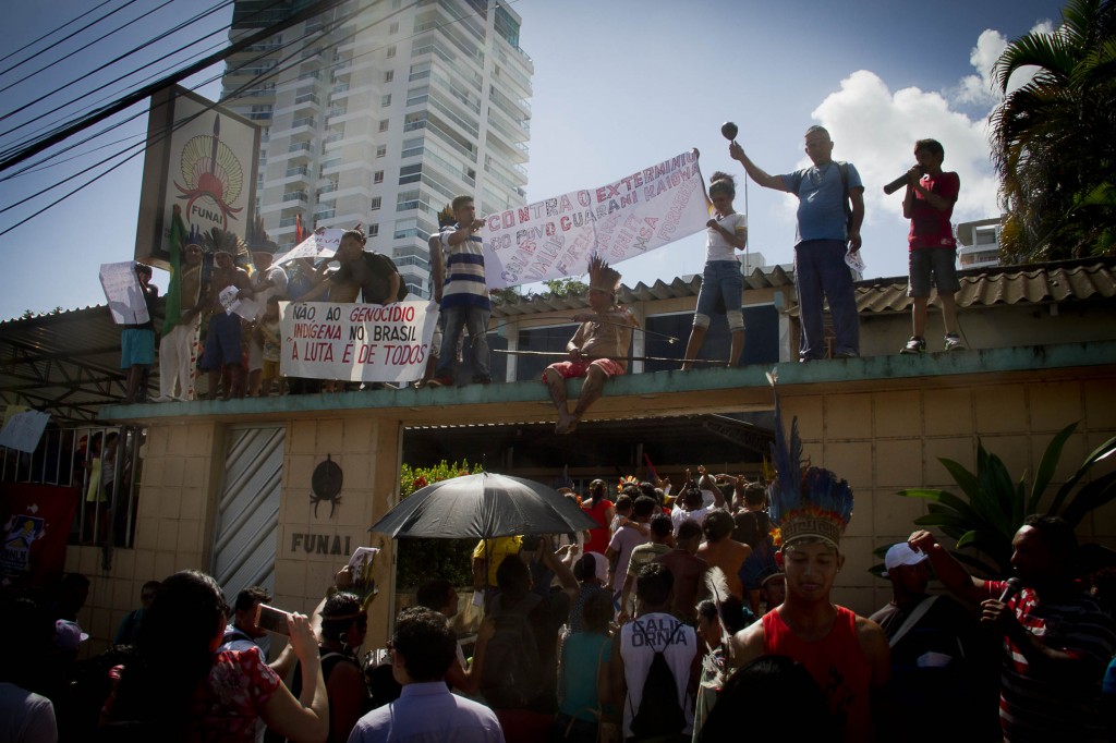 Ocupação da Funai em Manaus (Foto: Alberto César Araújo/Amazônia Real)