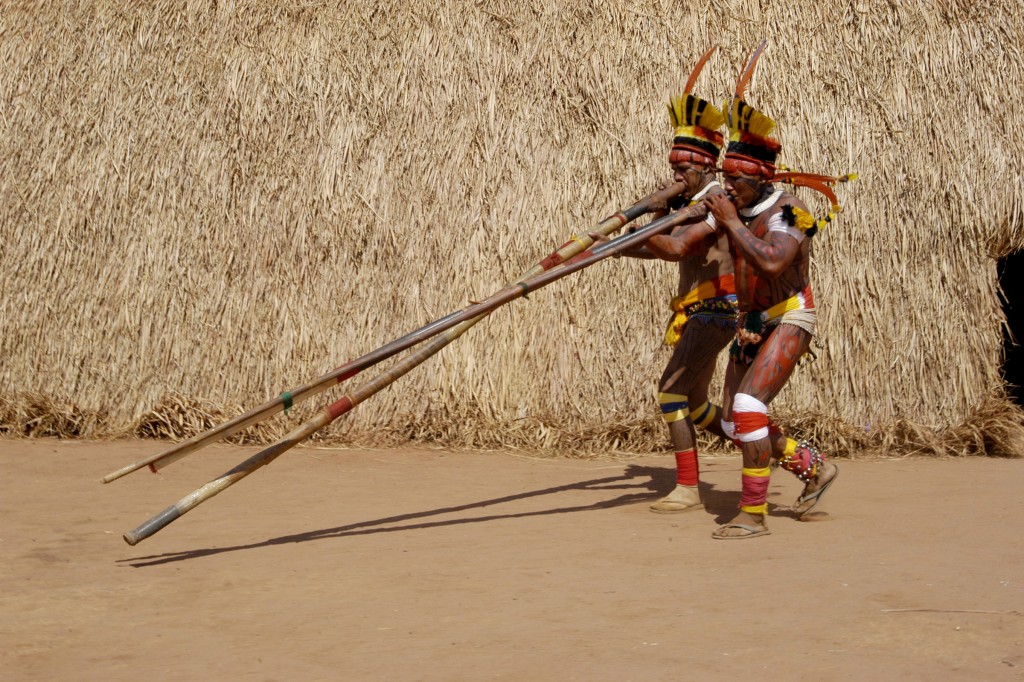 O Kuarup contou com a presença das etnias do Alto Xingu, entre elas, Mehináko, Matipuhy, Kuikuro, Kalapalo, Kamayurá, Waurá, Aweti e Nafukuá. (Foto: José Medeiros/Sedtur-MT)