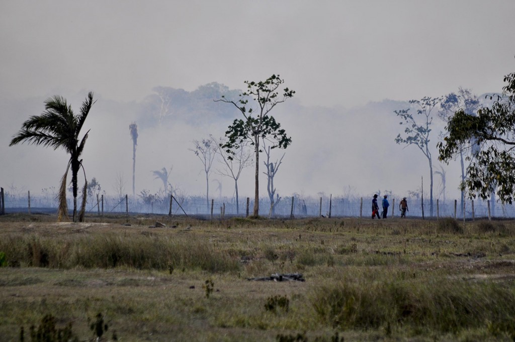 Fumaça das queimadas em Rio Branco, no Acre (Foto:Odair Leal/Amazônia Real)