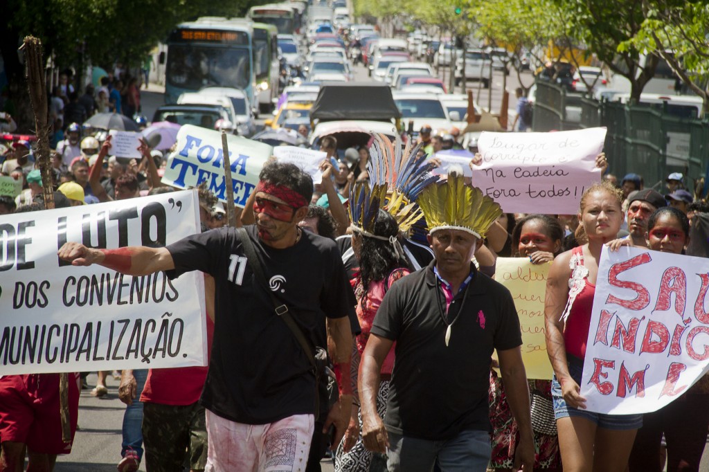 Protestos nas ruas de Manaus (Foto: Alberto César Araújo/Amazônia Real)