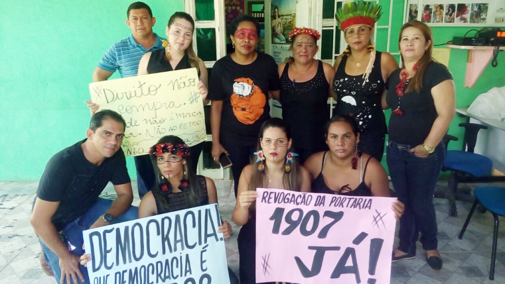 Em Humaitá, índios ocuparam a sede do Dsei (Foto: Nilcélio Ramos)