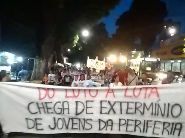 Protesto contra a chacina em 2015, em Belém (Foto: Marcus Benedito) 