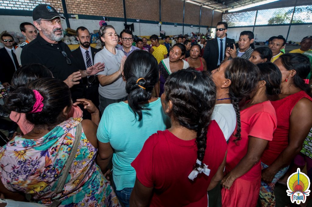 Em Boa Vista, o ministro visitou o abrigo Centro de Referência ao Imigrante (Foto: Mário Vilela/Funai)