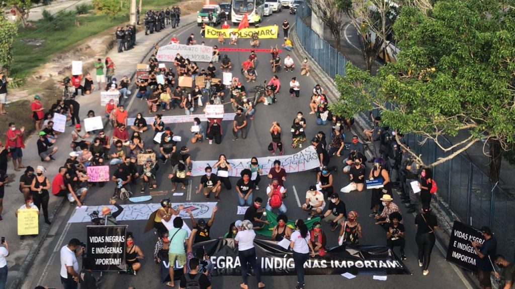 Manifestação antirracismo em Manaus (Foto Amazônia Real)