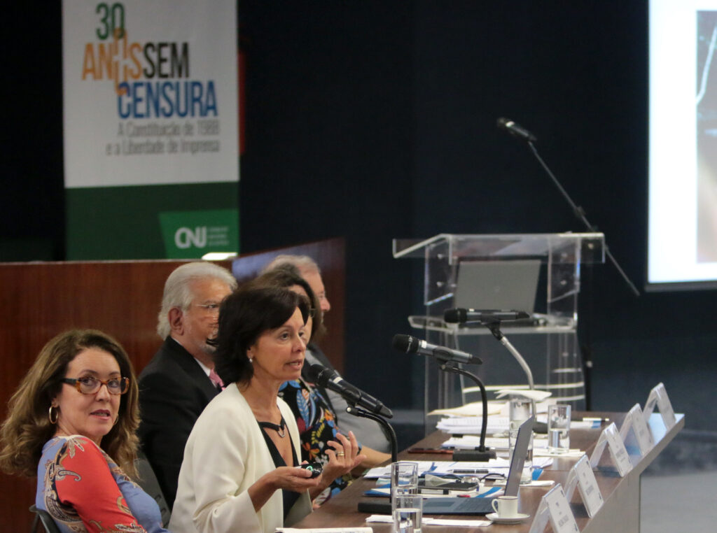 A advogada, Taís Gasparian durante seminário no CNJ (Foto: Gil Ferreira/Agência CNJ)