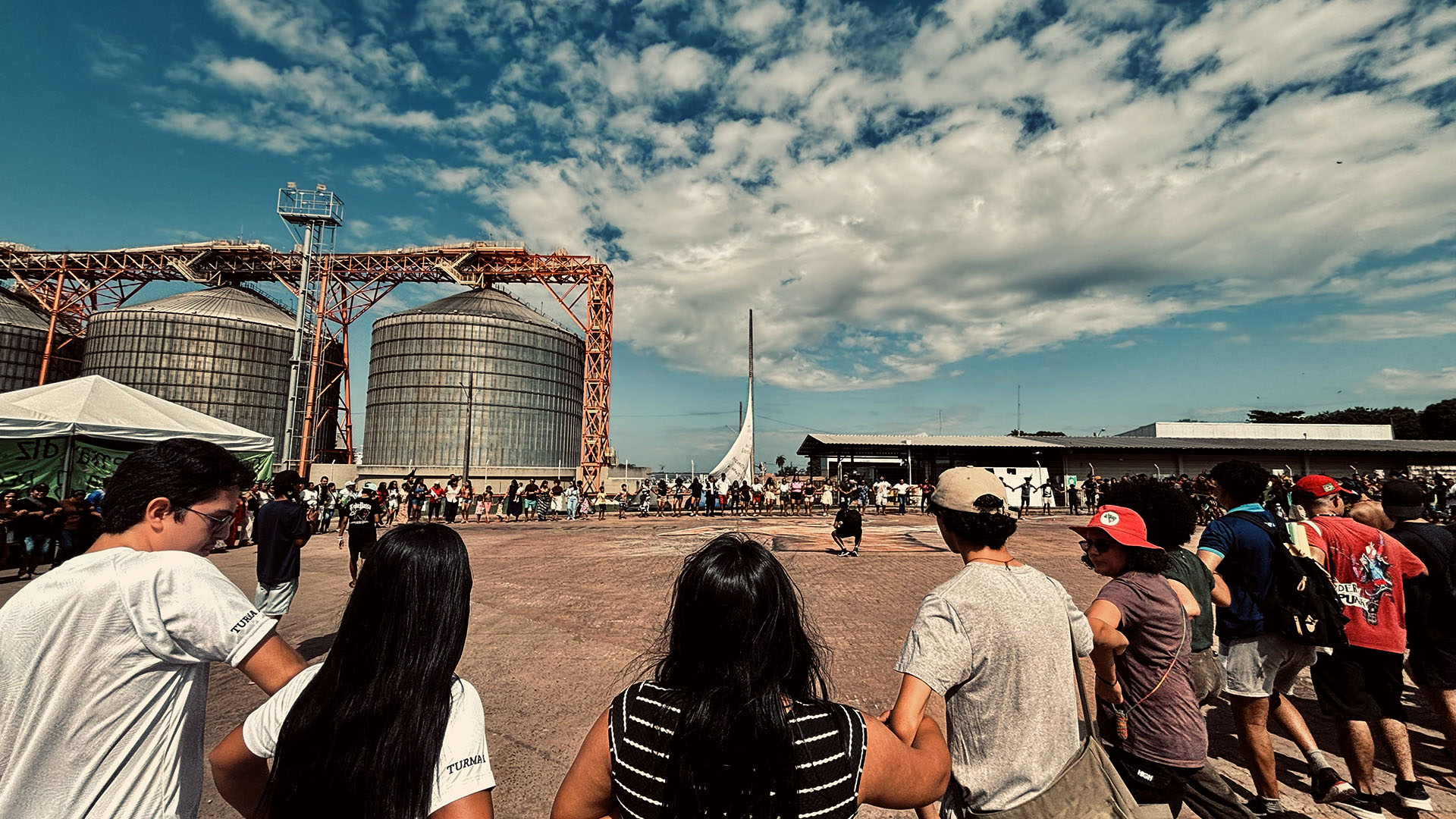 Ocupação do Porto da Cargill, em Santarém (Foto cedida por Samara Borari).