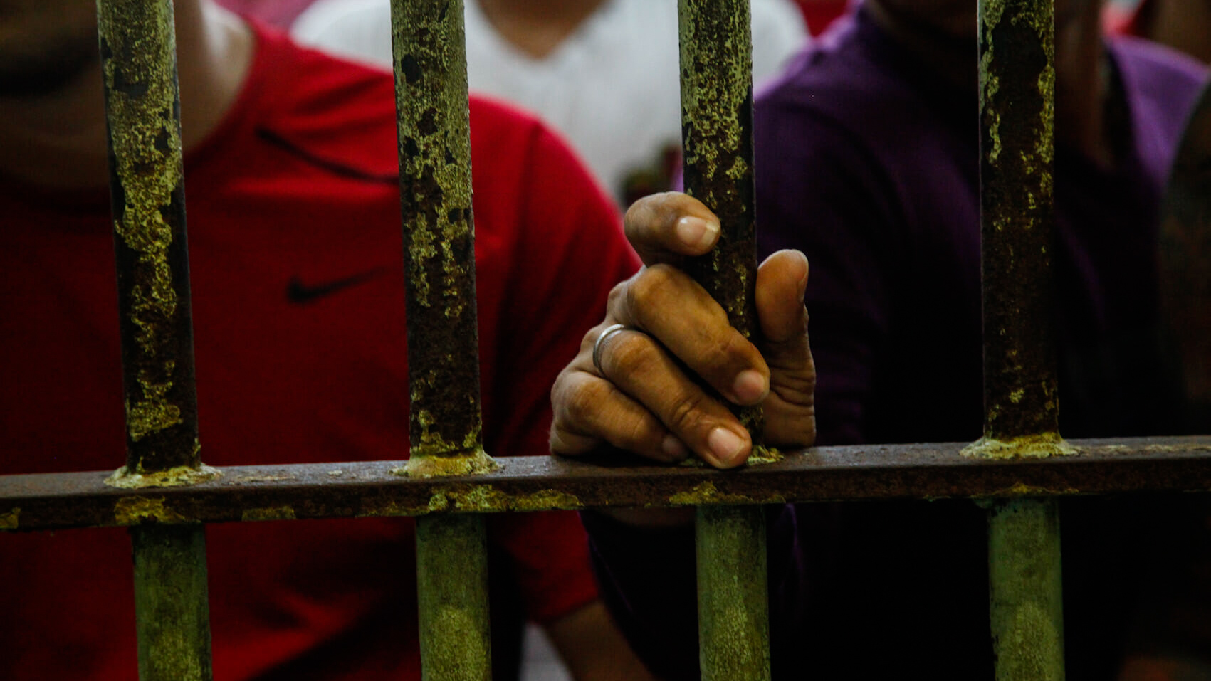 Detentos no presídio do município de Itacoatiara, no Amazonas (Foto: Raphael Alves/ Tjam).