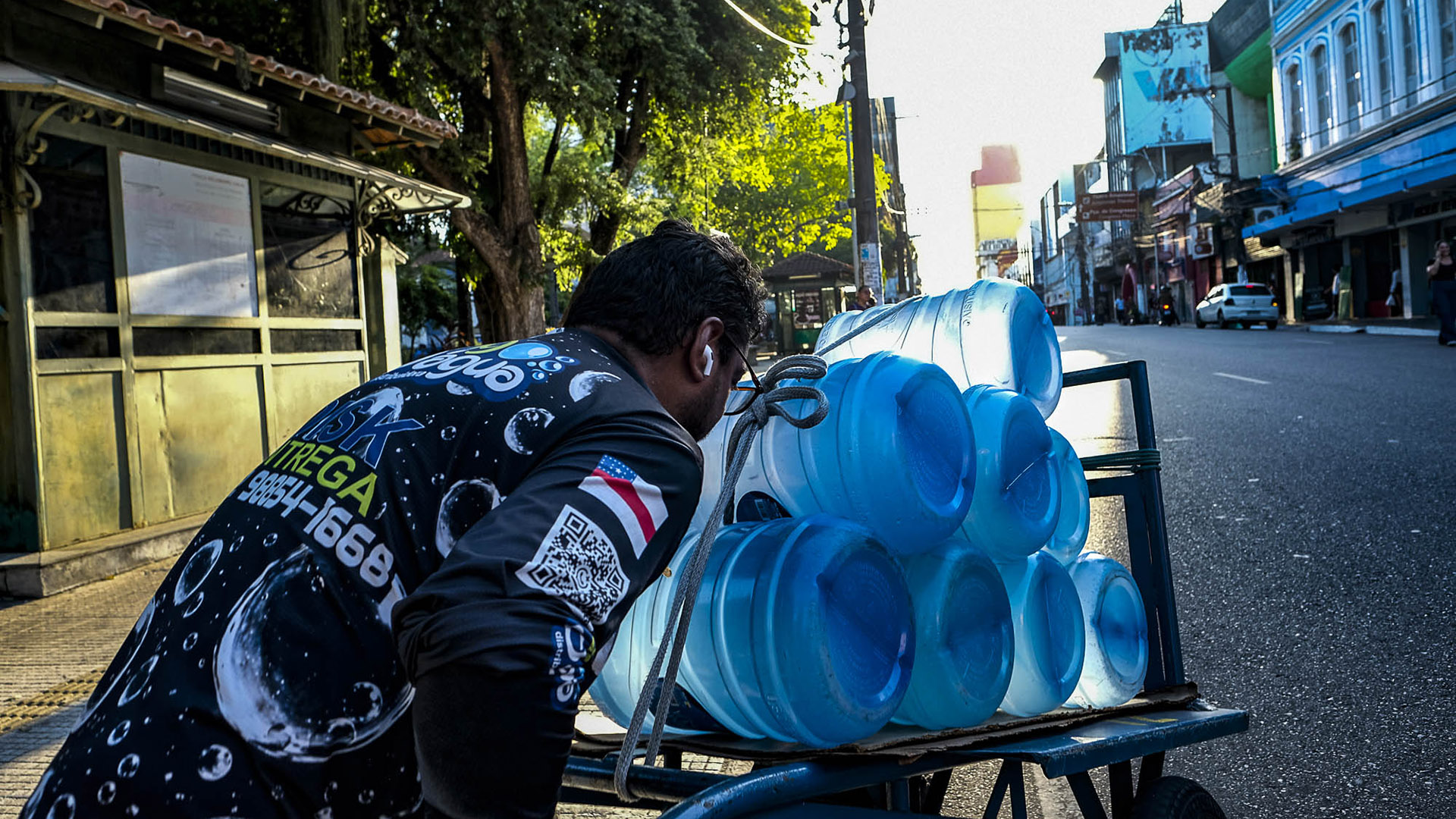 População tem sofrido com as altas temperaturas em Manaus (Foto: Alberto César Araújo/Amazônia Real).